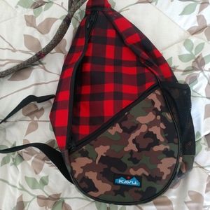 Kavu Plaid and Camo backpack